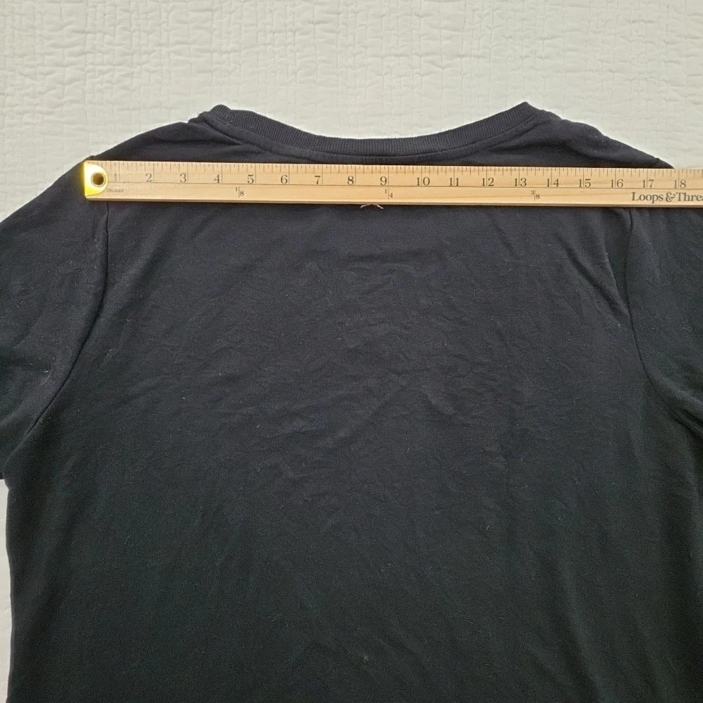Danskin Supersoft Tulip Split Tunic Top Womens XXL Black‎ Short Sleeve Stretch
